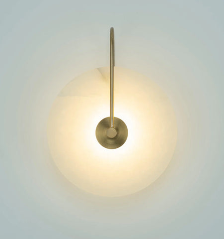 Alabaster Disc Sconce