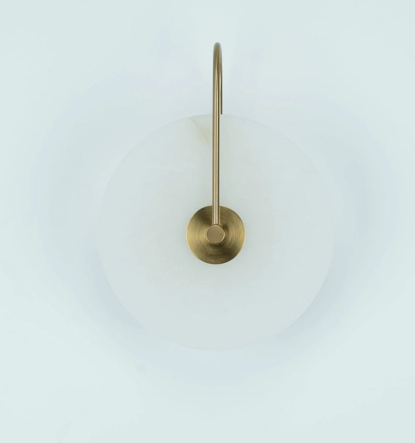 Alabaster Disc Sconce