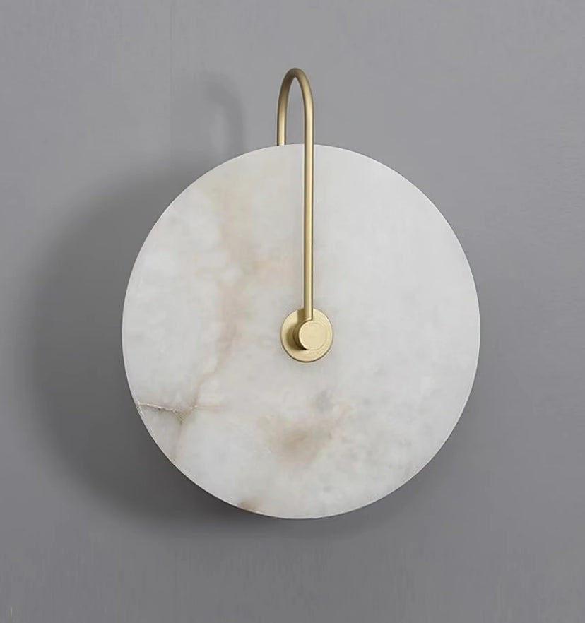 Alabaster Disc Sconce