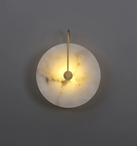 Alabaster Disc Sconce