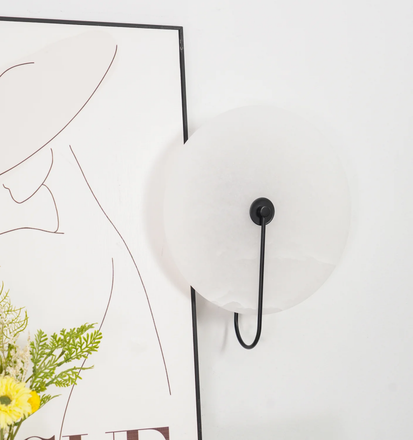 Alabaster Disc Sconce