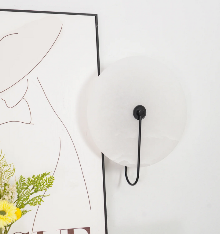 Alabaster Disc Sconce