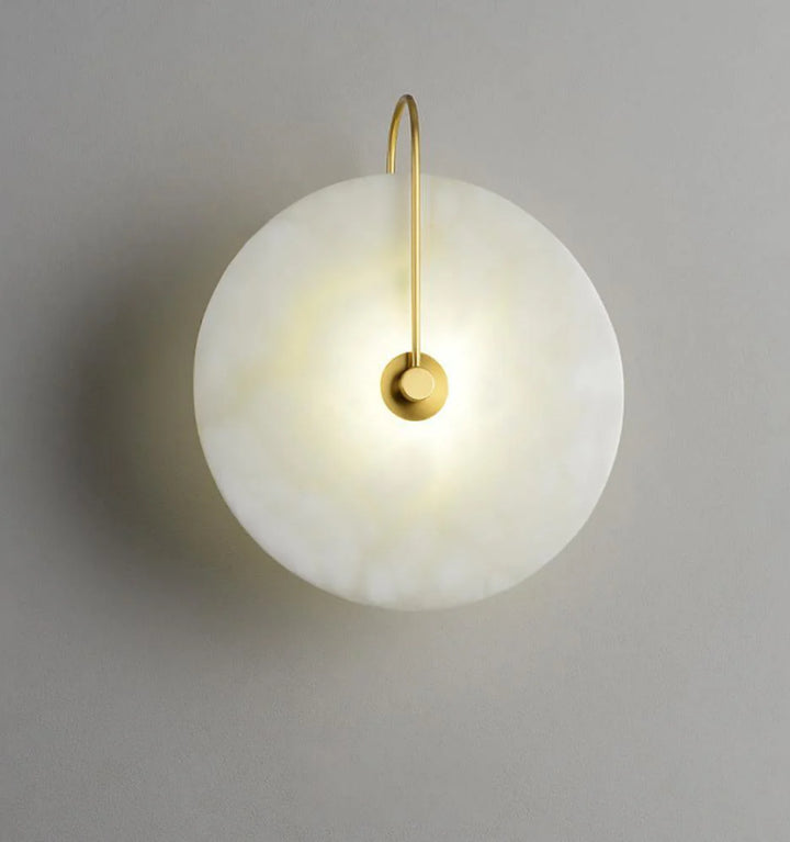 Alabaster Disc Sconce