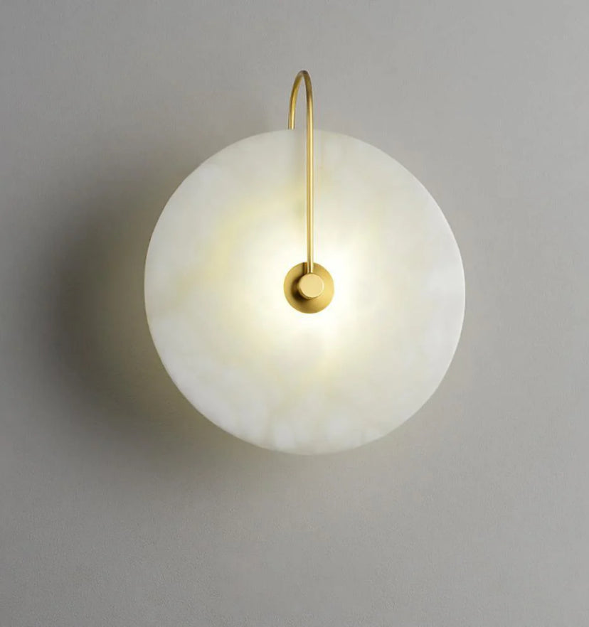 Alabaster Disc Sconce