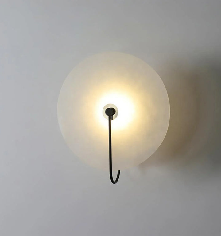 Alabaster Disc Sconce