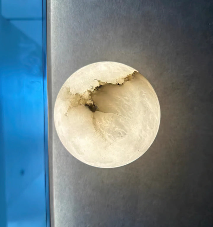 Alabaster Mini Orb Wall Lamp