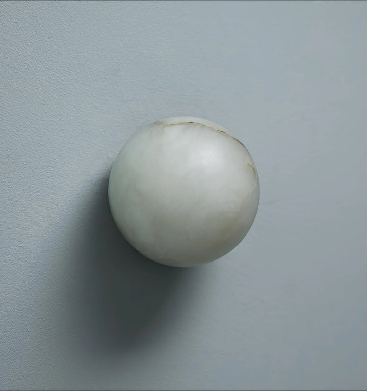 Alabaster Mini Orb Wall Lamp