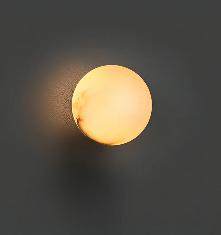 Alabaster Mini Orb Wall Lamp
