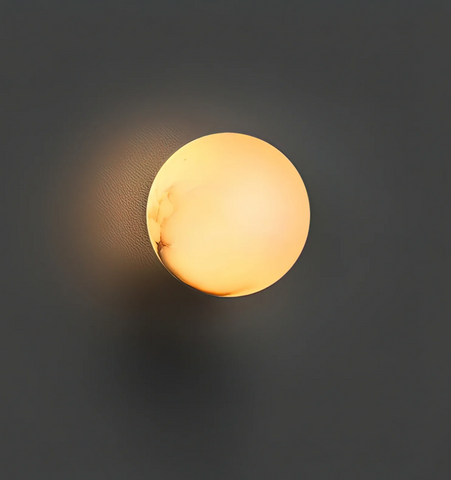 Alabaster Mini Orb Wall Lamp