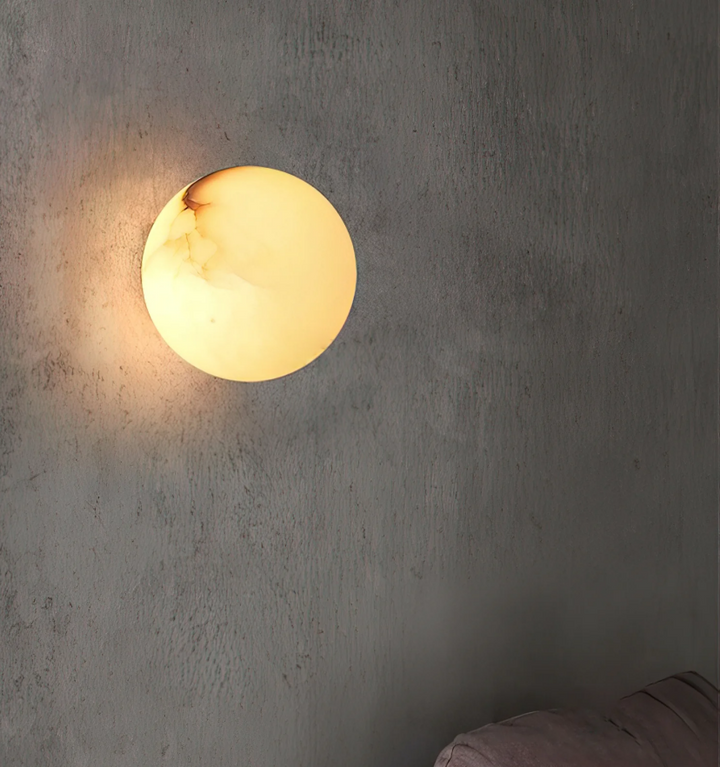 Alabaster Mini Orb Wall Lamp