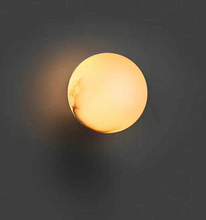 Alabaster Mini Orb Wall Lamp