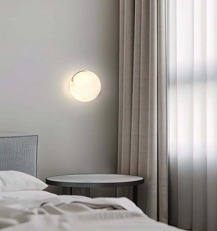 Alabaster Mini Orb Wall Lamp