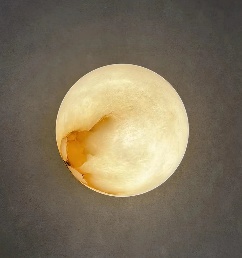 Alabaster Mini Orb Wall Lamp