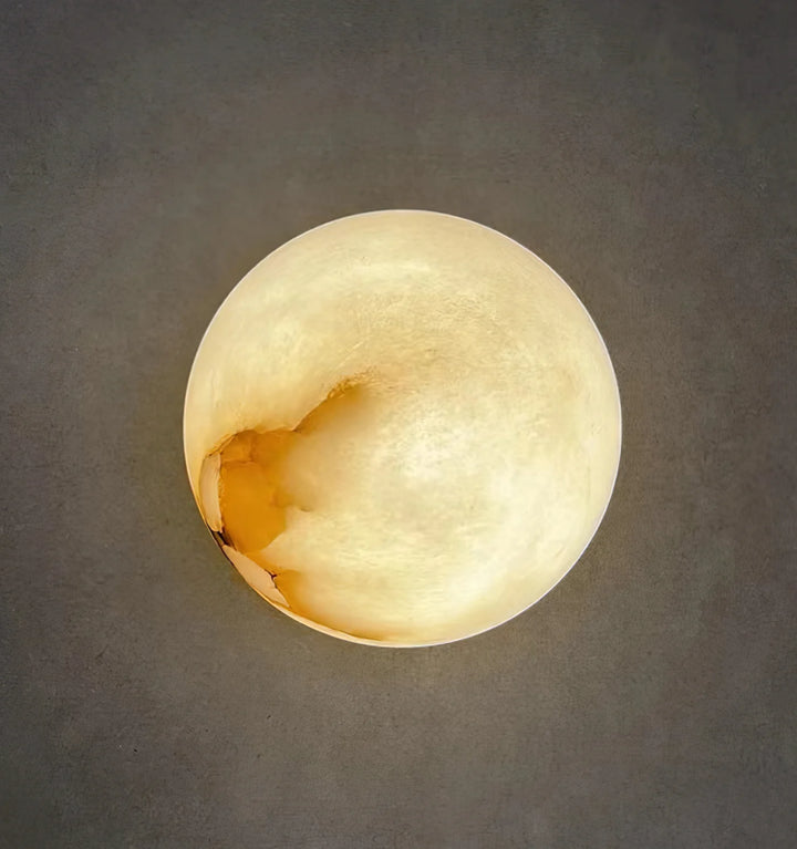 Alabaster Mini Orb Wall Lamp