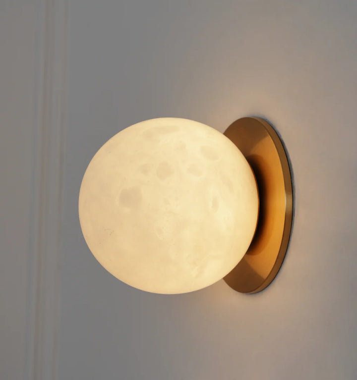 Alabaster Mini Orb Wall Lamp
