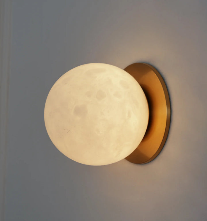Alabaster Mini Orb Wall Lamp