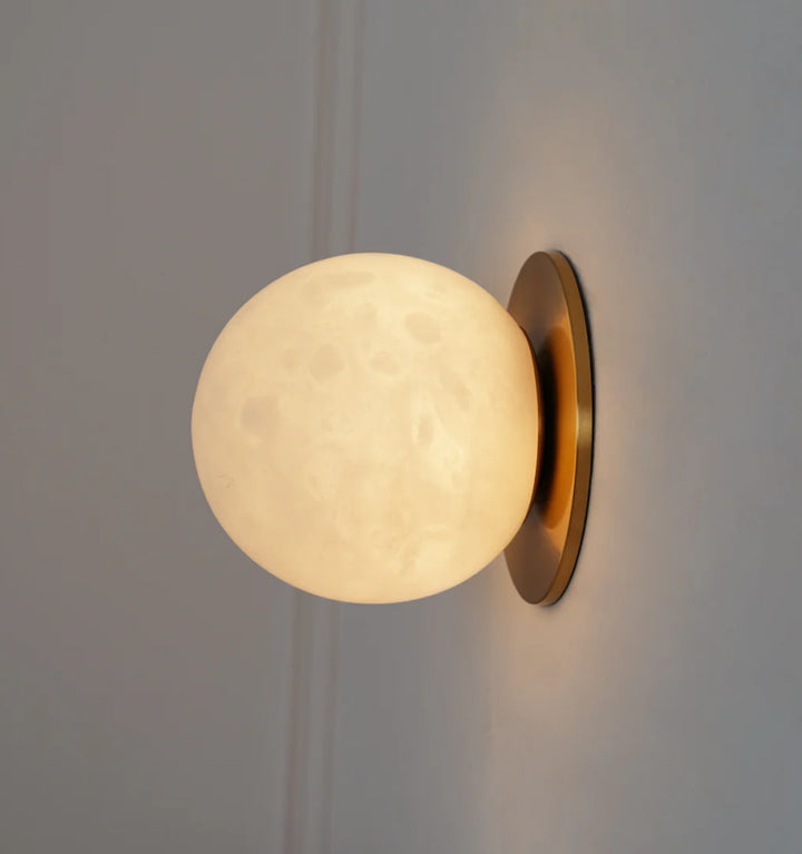 Alabaster Mini Orb Wall Lamp