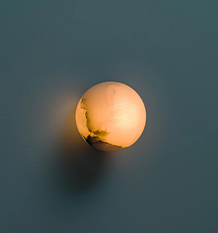 Alabaster Mini Orb Wall Lamp
