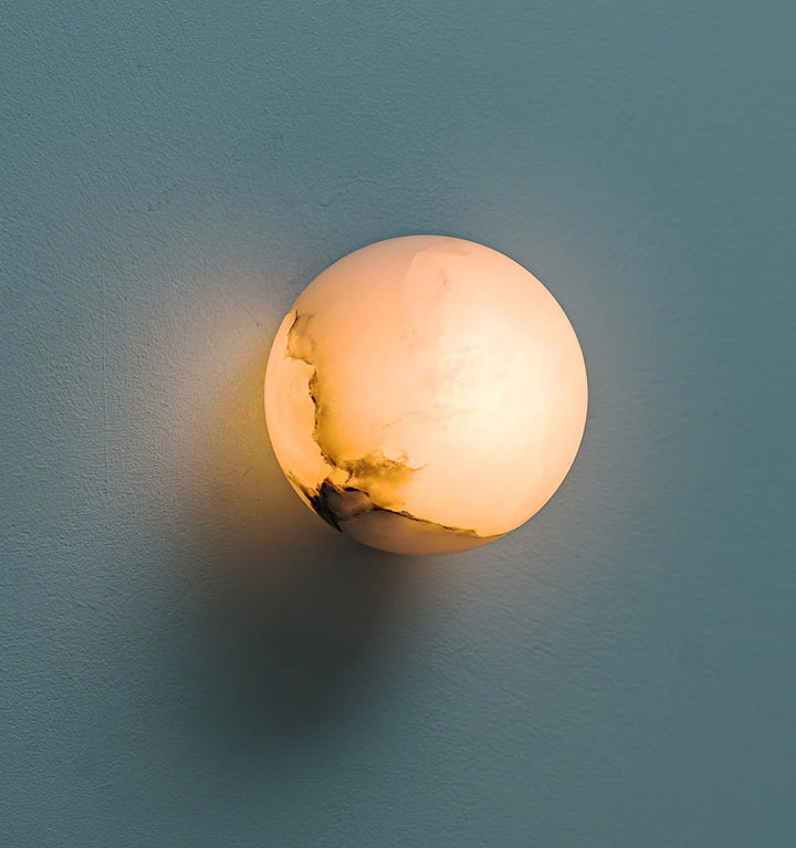 Alabaster Mini Orb Wall Lamp