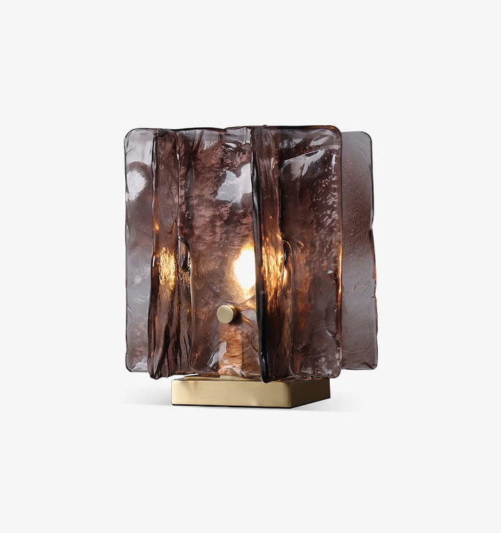 AMBER BUILDING BLOCK TABLE LAMP