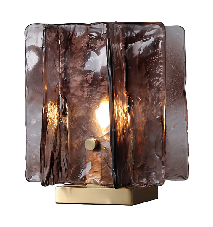 AMBER BUILDING BLOCK TABLE LAMP