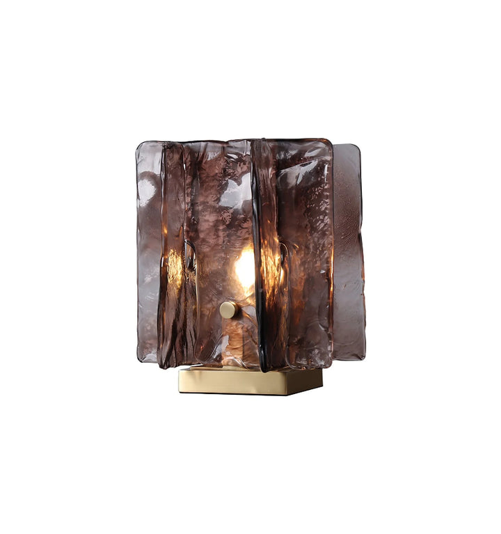 AMBER BUILDING BLOCK TABLE LAMP