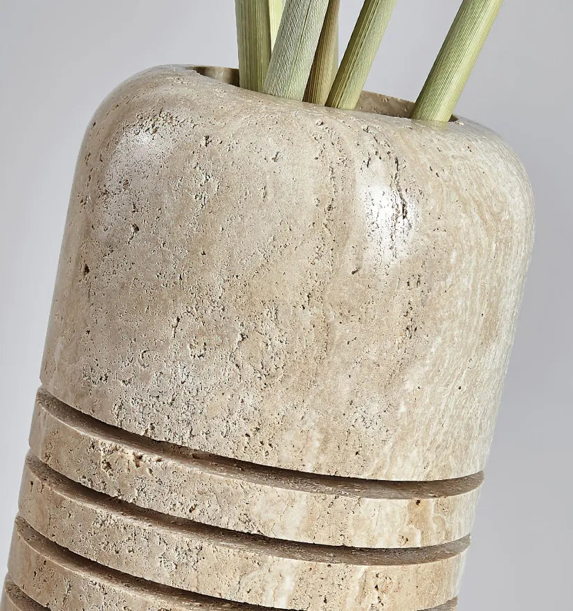 Big Stone Bucket Floor Lamp