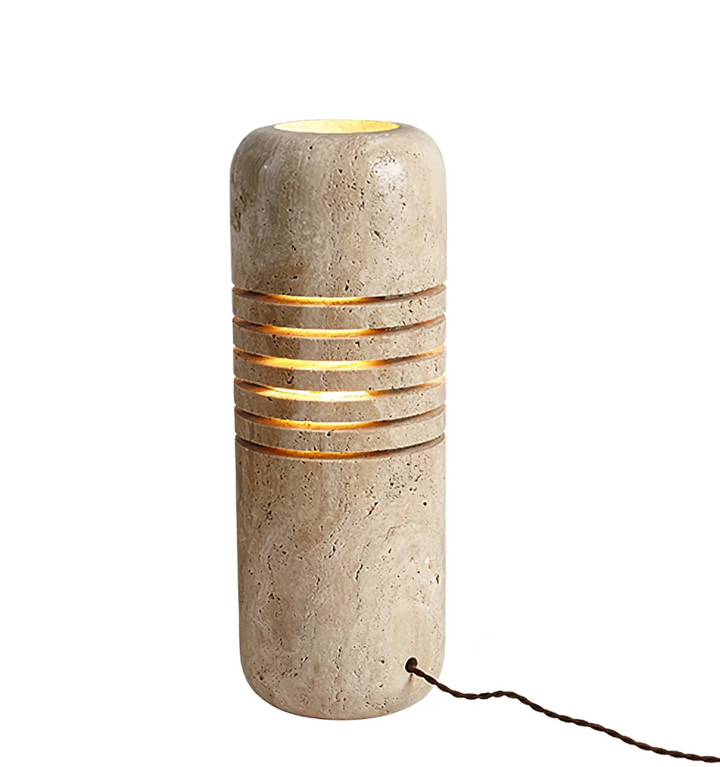 Big Stone Bucket Floor Lamp