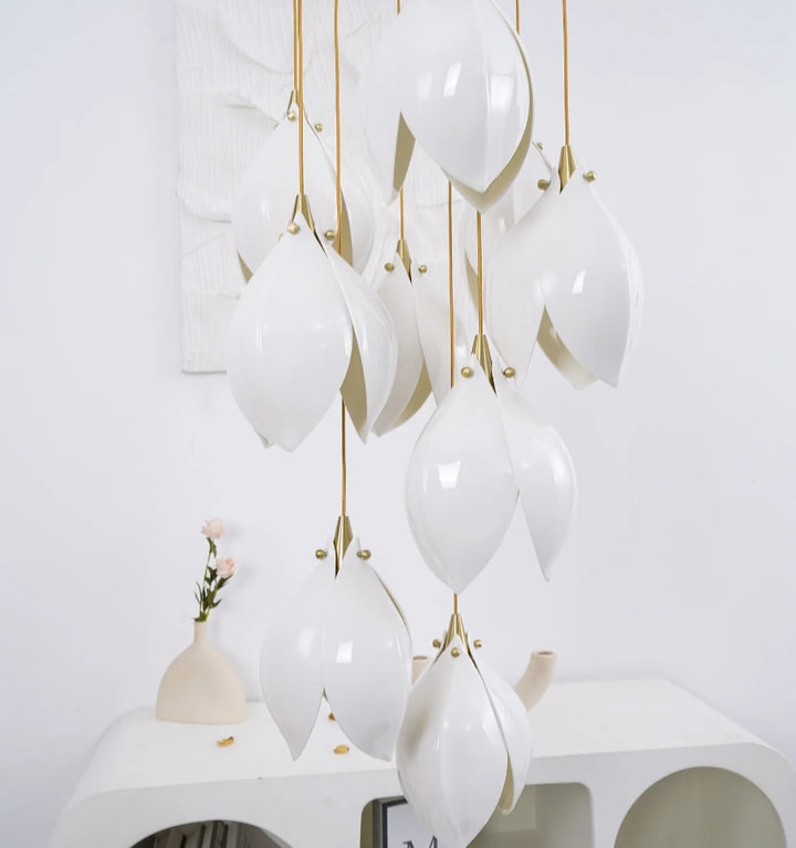 CERAMIC FLOWER PENDANT LIGHT