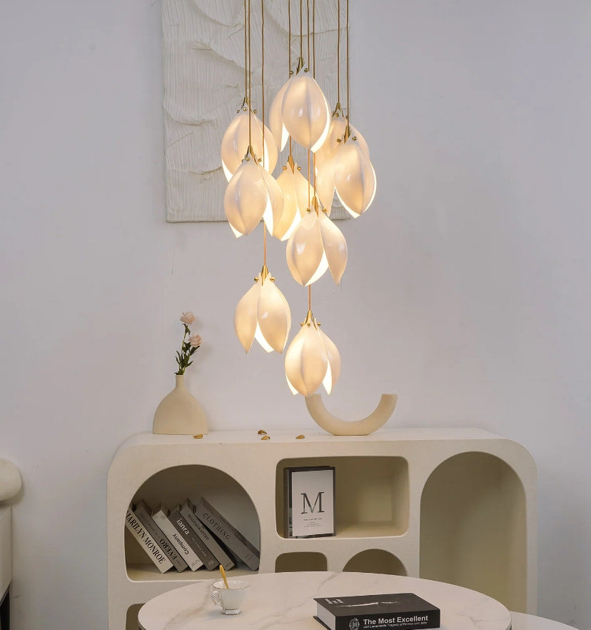 CERAMIC FLOWER PENDANT LIGHT