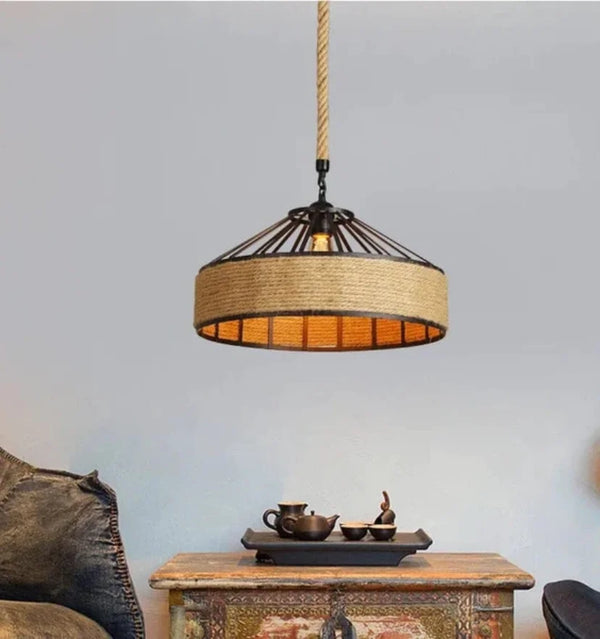 BRAIDED SISAL ROPE PENDANT LIGHT