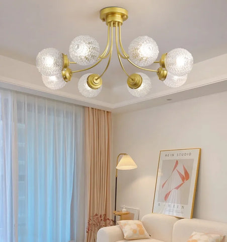 Carved Glass Ceiling Lamp