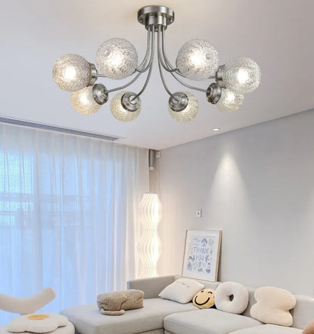 Carved Glass Ceiling Lamp