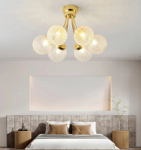 Carved Glass Ceiling Lamp