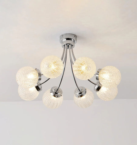 Carved Glass Ceiling Lamp