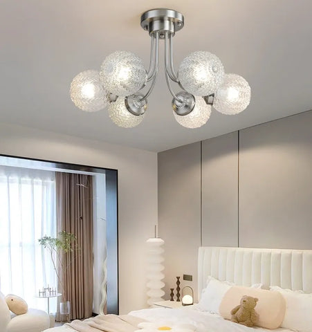 Carved Glass Ceiling Lamp