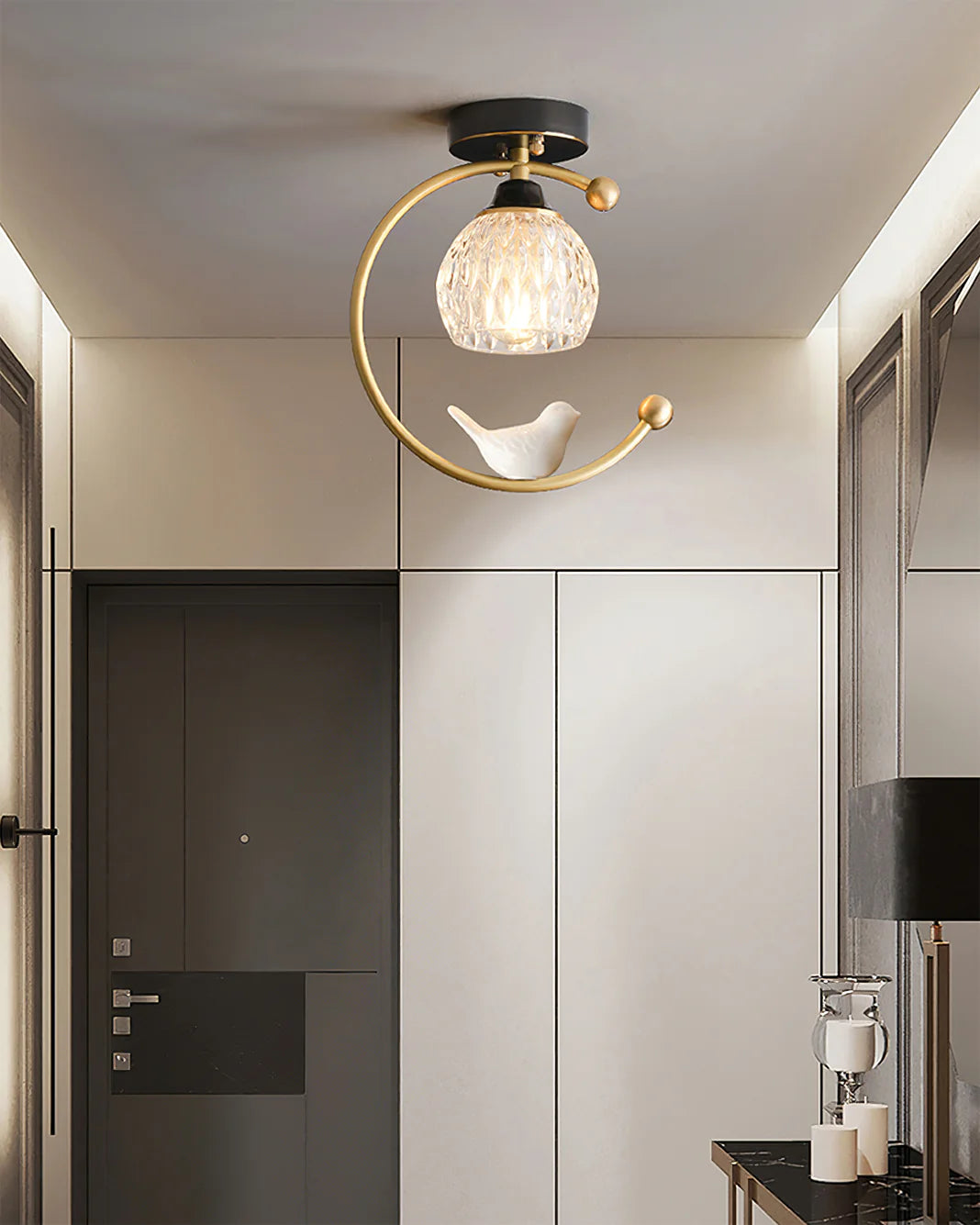 Ceramic Bird Ceiling Lamp - Yiarolight