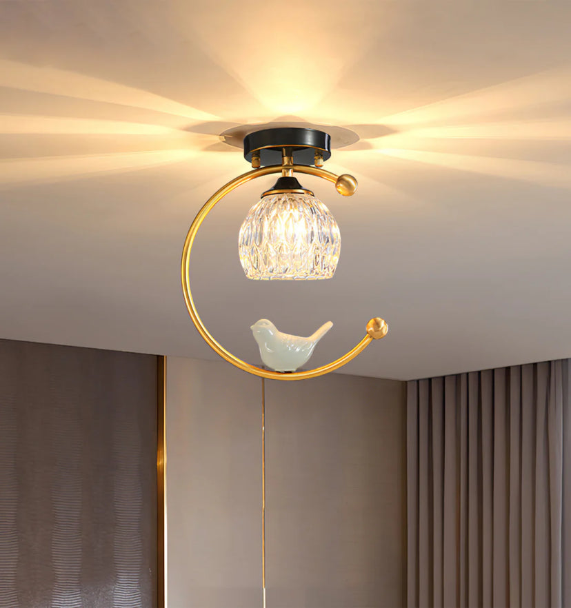 Ceramic Bird Ceiling Lamp - Yiarolight