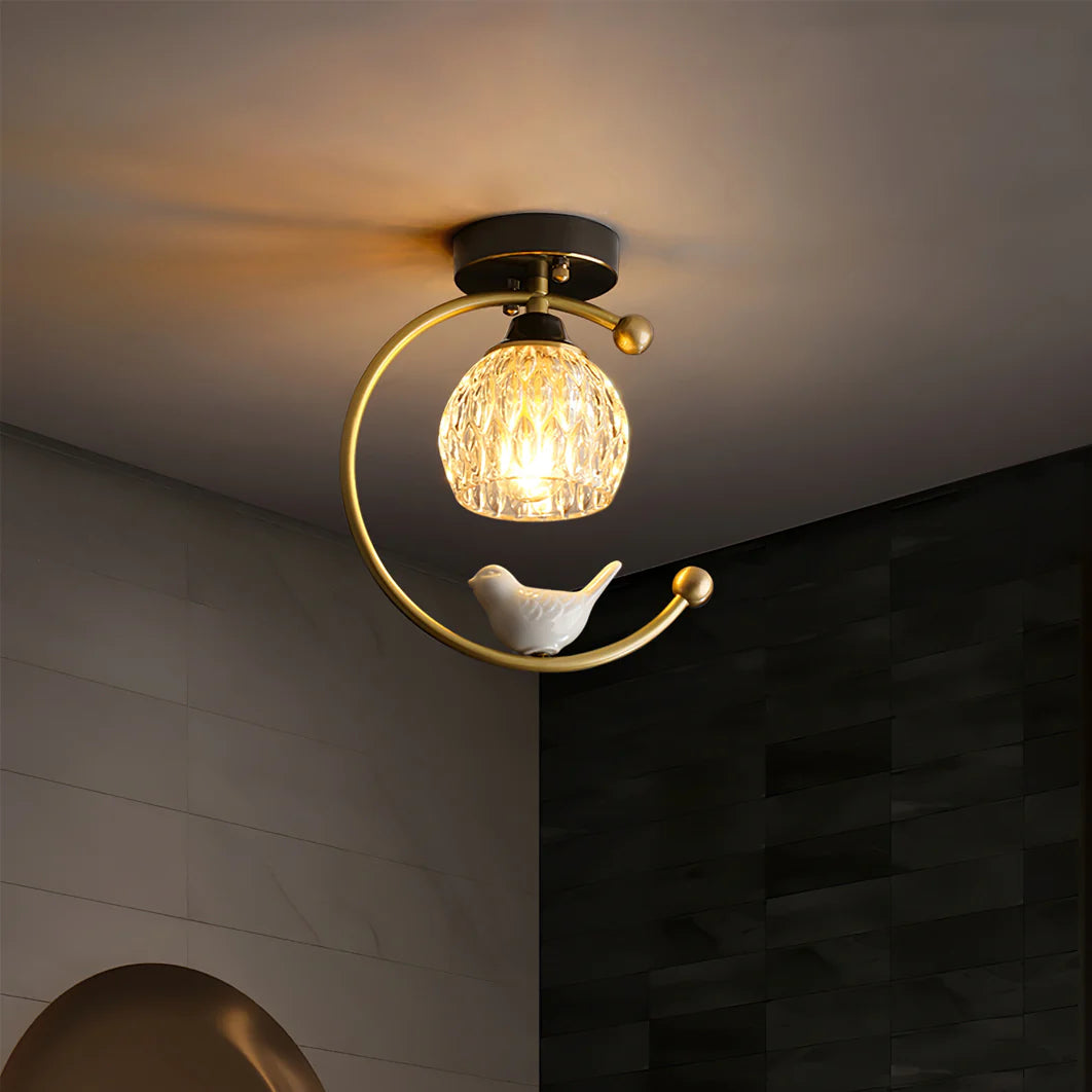 Ceramic Bird Ceiling Lamp - Yiarolight