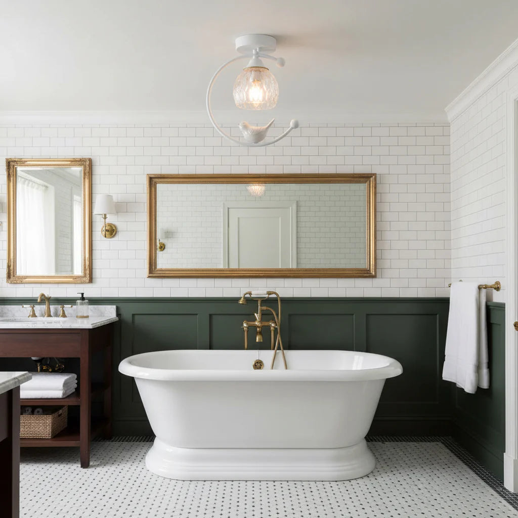 Ceramic Bird Ceiling Lamp - Yiarolight