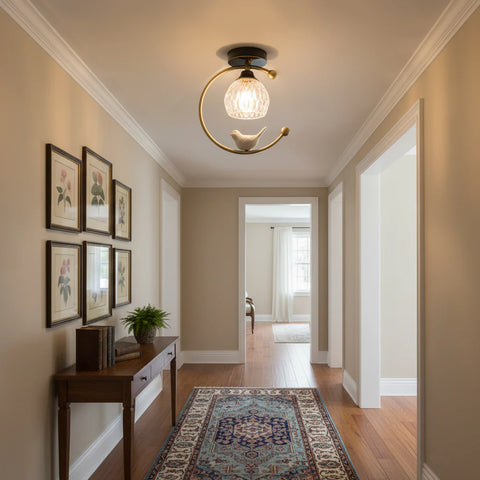 Ceramic Bird Ceiling Lamp - Yiarolight