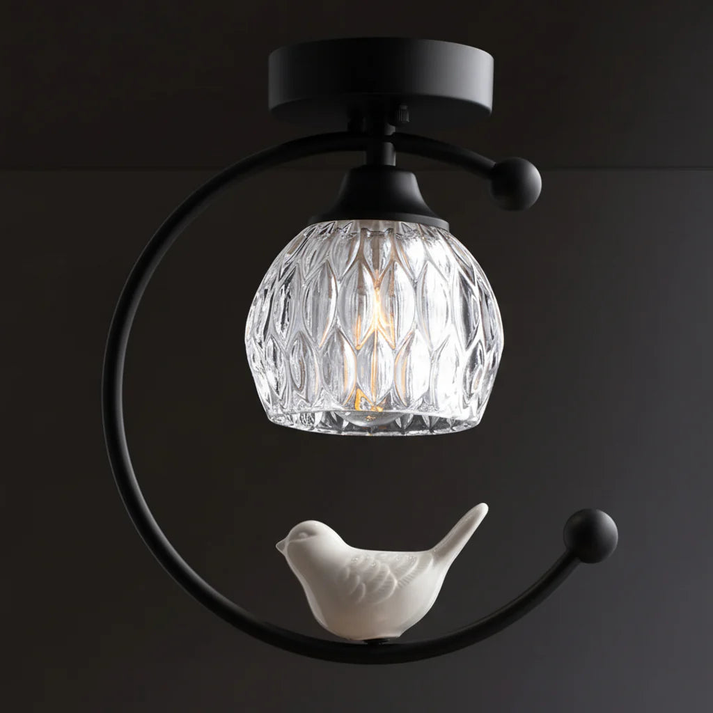 Ceramic Bird Ceiling Lamp - Yiarolight