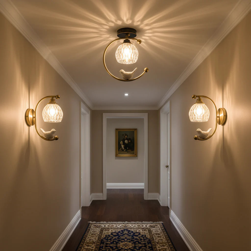 Ceramic Bird Ceiling Lamp - Yiarolight