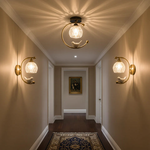 Ceramic Bird Ceiling Lamp - Yiarolight