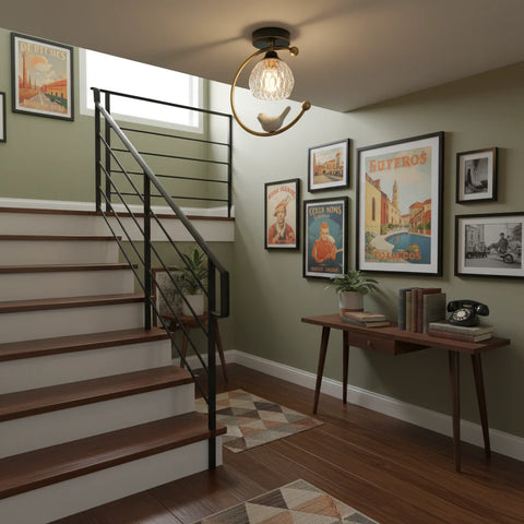 Ceramic Bird Ceiling Lamp - Yiarolight