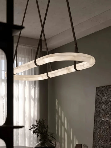 Circle Alabaster Chandelier - Yiarolight