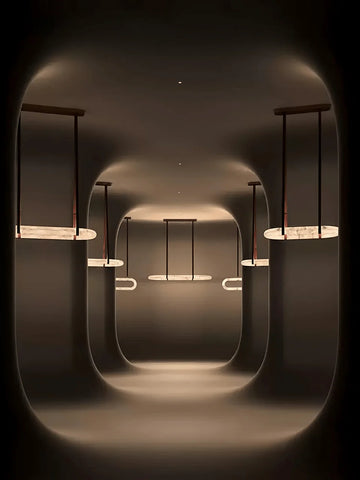 Circle Alabaster Chandelier - Yiarolight