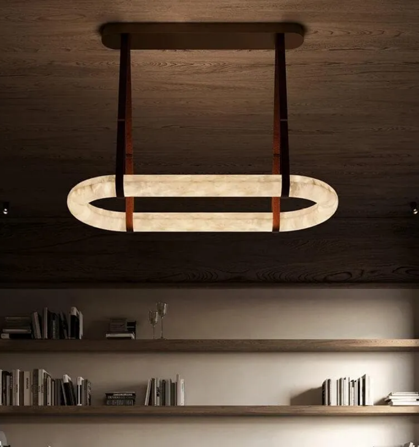 Circle Alabaster Chandelier - Yiarolight