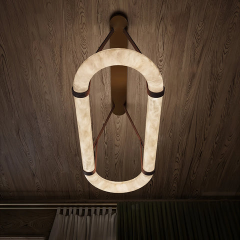 Circle Alabaster Chandelier - Yiarolight