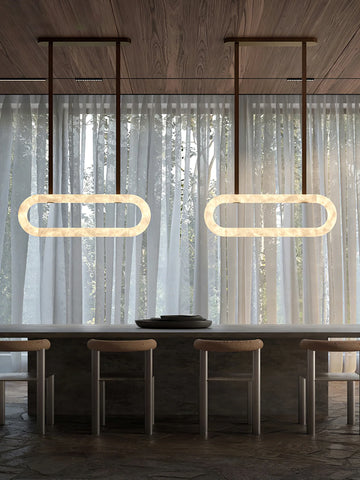 Circle Alabaster Chandelier - Yiarolight